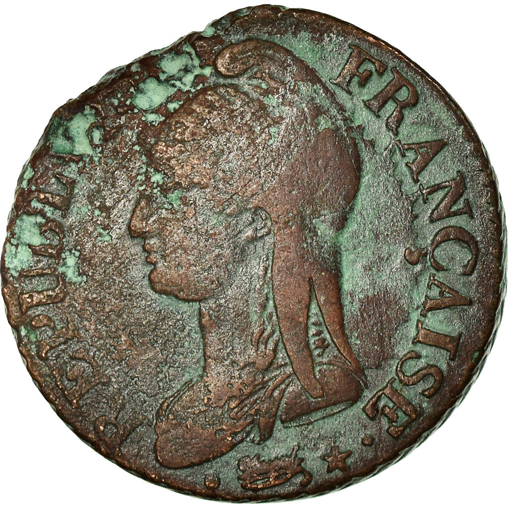 Coin, France, Dupré, 5 Centimes, AN 8, Metz, VF(20-25), Bronze, KM:640.2