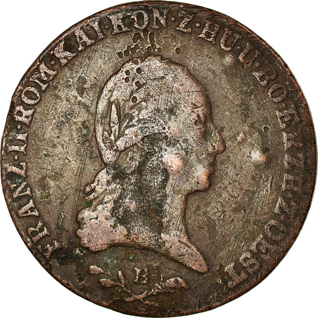 Coin, Austria, Franz II (I), 6 Kreuzer, 1800, Kremnitz, VF(20-25), Copper