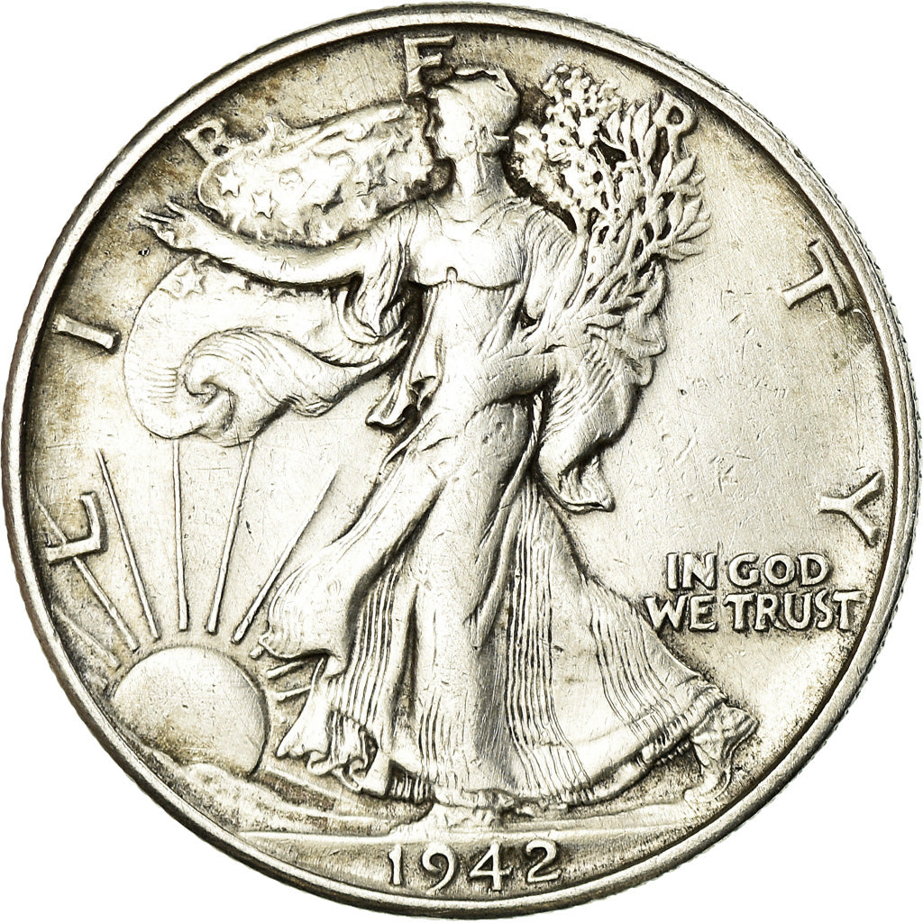 Coin, United States, Liberty Walking, Half Dollar, 1942, San Francisco