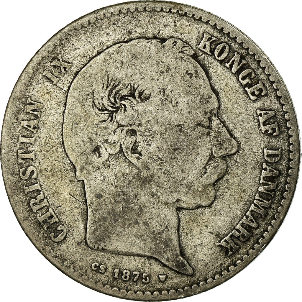 Coin, Denmark, Christian IX, Krone, 1875, Copenhagen, F(12-15), Silver, KM:797.1