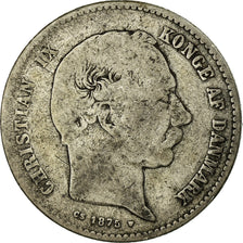 Coin, Denmark, Christian IX, Krone, 1875, Copenhagen, F(12-15), Silver, KM:797.1