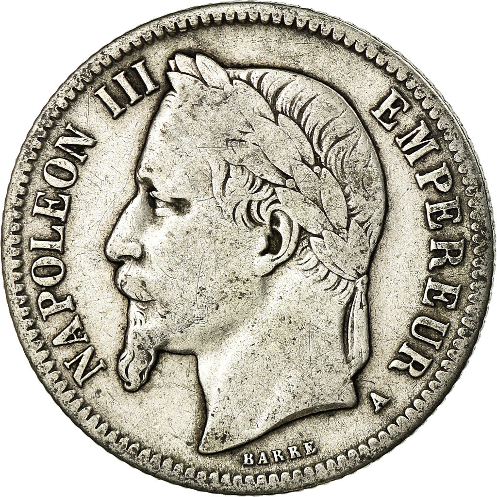 Coin, France, Napoleon III, Franc, 1867, Paris, VF(20-25), Silver, KM:806.1