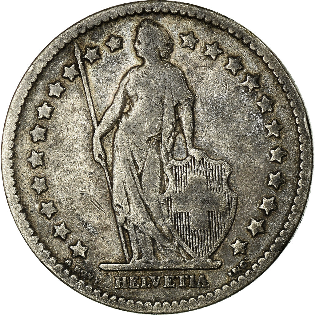 Coin, Switzerland, 2 Francs, 1874, Bern, VF(20-25), Silver, KM:21