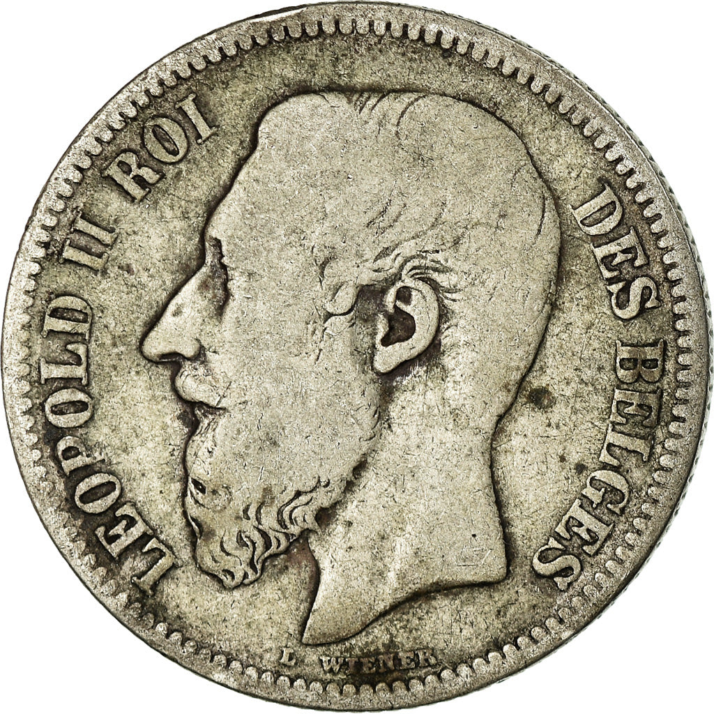 Coin, Belgium, Leopold II, 2 Francs, 2 Frank, 1868, VF(20-25), Silver, KM:30.1