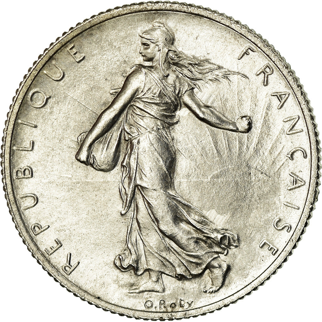 Coin, France, Semeuse, 2 Francs, 1917, Paris, MS(64), Silver, KM:845.1