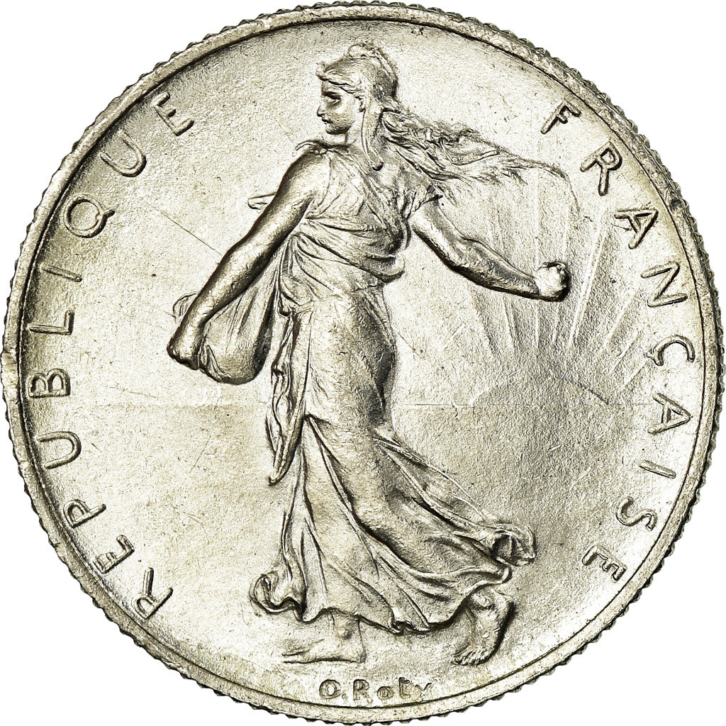 Coin, France, Semeuse, 2 Francs, 1915, Paris, MS(63), Silver, KM:845.1