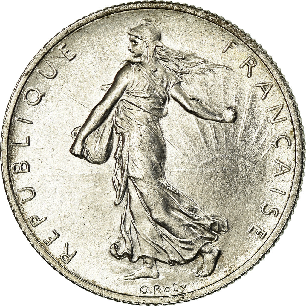 Coin, France, Semeuse, 2 Francs, 1918, Paris, MS(64), Silver, KM:845.1