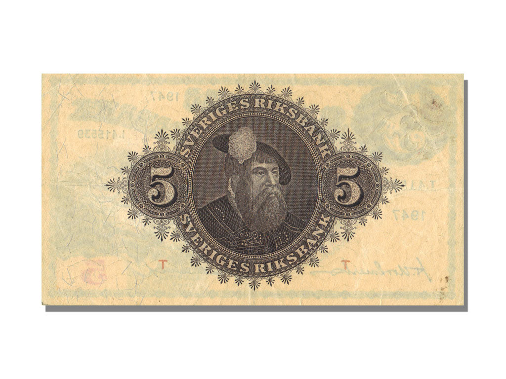 Sweden, 5 Kronor, 1947, UNC(63)
