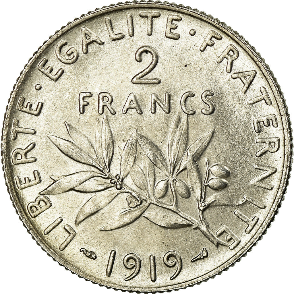 Monnaie, France, Semeuse, 2 Francs, 1919, Paris, SPL+, Argent, Gadoury:532