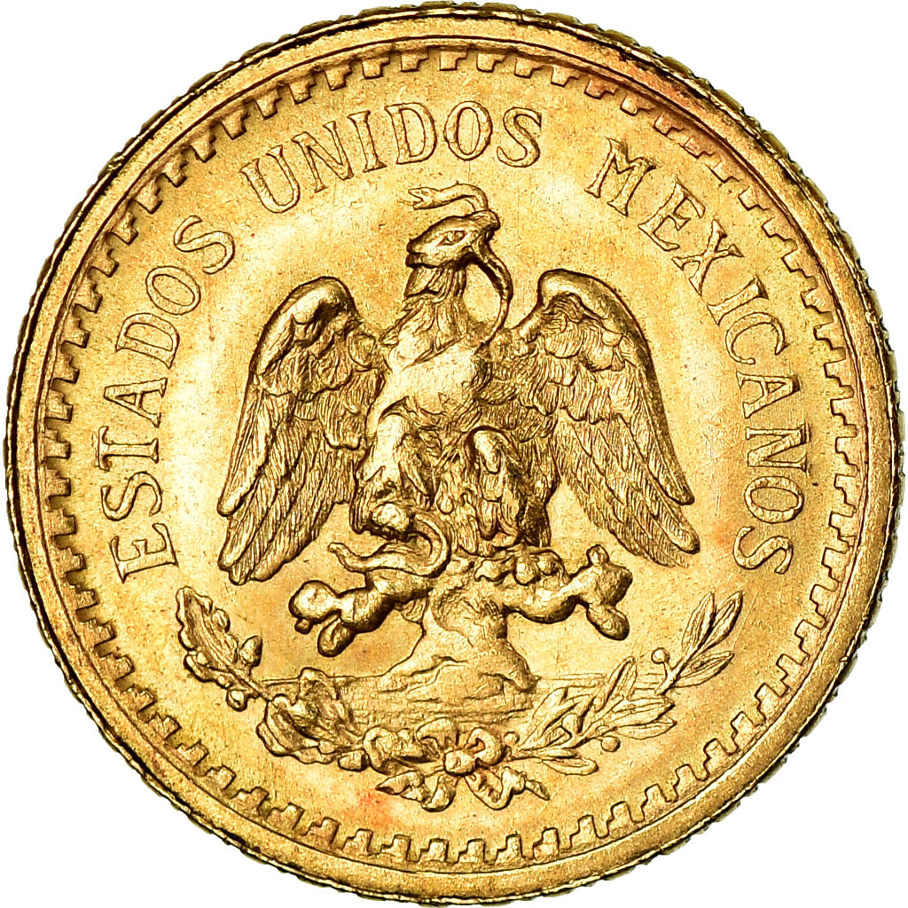 Coin, Mexico, 2-1/2 Pesos, 1945, Mexico City, AU(55-58), Gold, KM:463