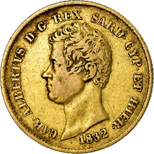 Moeda, ESTADOS ITALIANOS, SARDINIA, Carlo Alberto, 20 Lire, 1832, Genoa