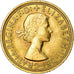 Coin, Great Britain, Elizabeth II, Sovereign, 1966, MS(63), Gold, KM:908