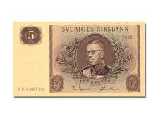 Sweden, 5 Kronor, 1961, KM #42f, UNC(65-70), SF