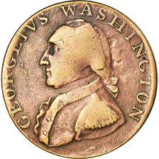 Coin, Great Britain, Georgeivs Washington, Evasion Halfpenny, Rare, VF(20-25)