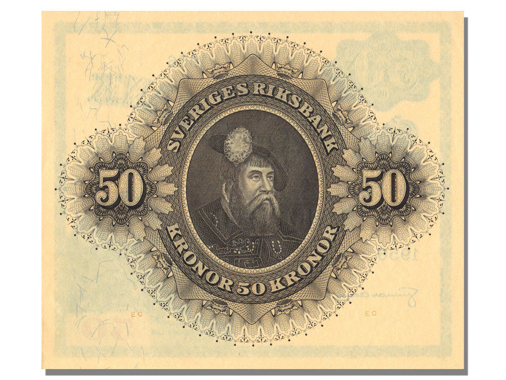 Sweden, 50 Kronor, 1956, KM #44b, UNC(65-70), Q