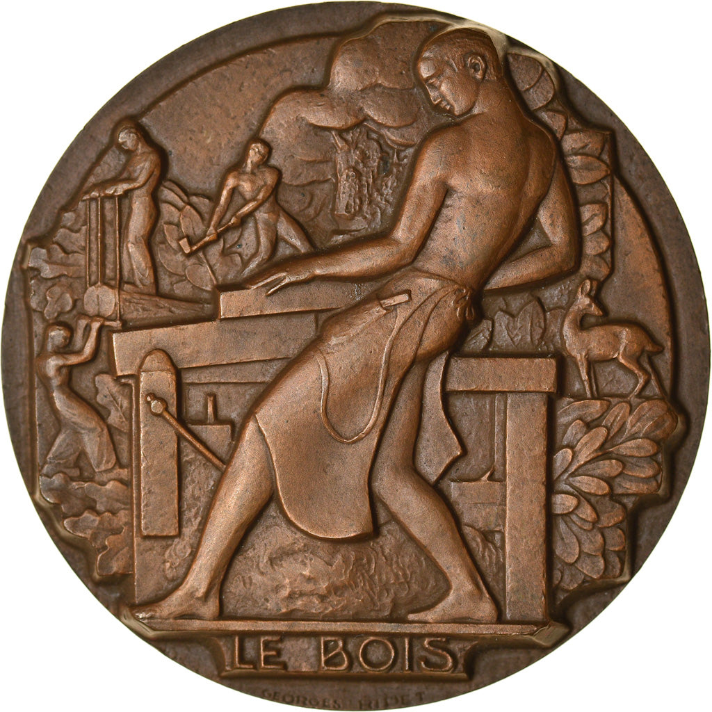 France, Medal, Le Bois, Entrepreneurs du batiment des Ardennes, Ridet, MS(63)