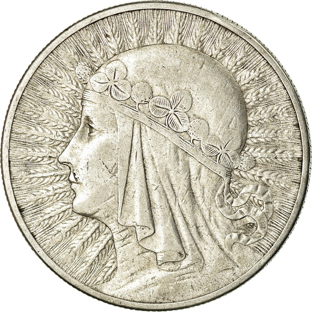 Coin, Poland, 10 Zlotych, 1932, Warsaw, VF(30-35), Silver, KM:22