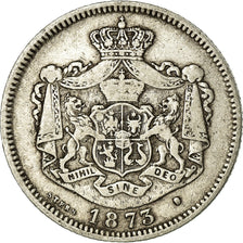 Coin, Romania, Carol I, Leu, 1873, VF(20-25), Silver, KM:10