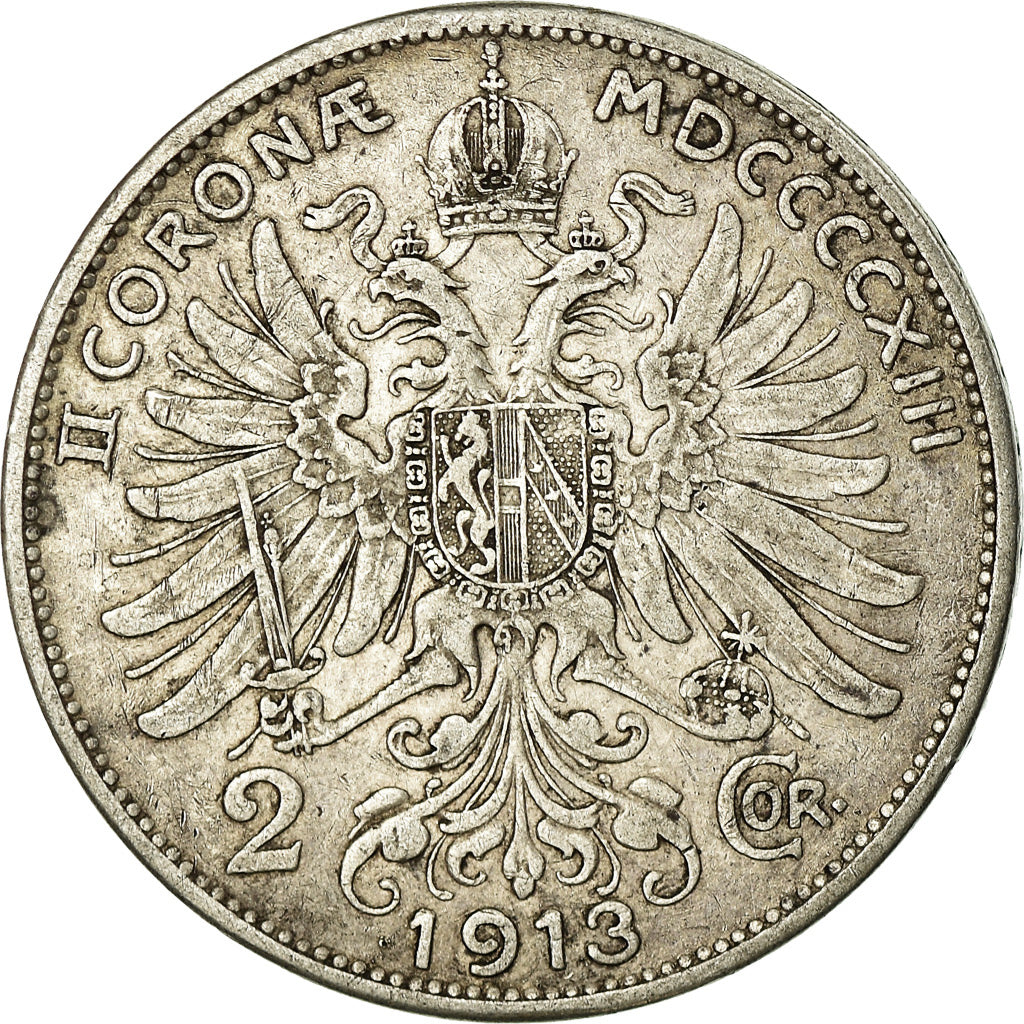Monnaie, Autriche, Franz Joseph I, 2 Corona, 1913, TB+, Argent, KM:2821