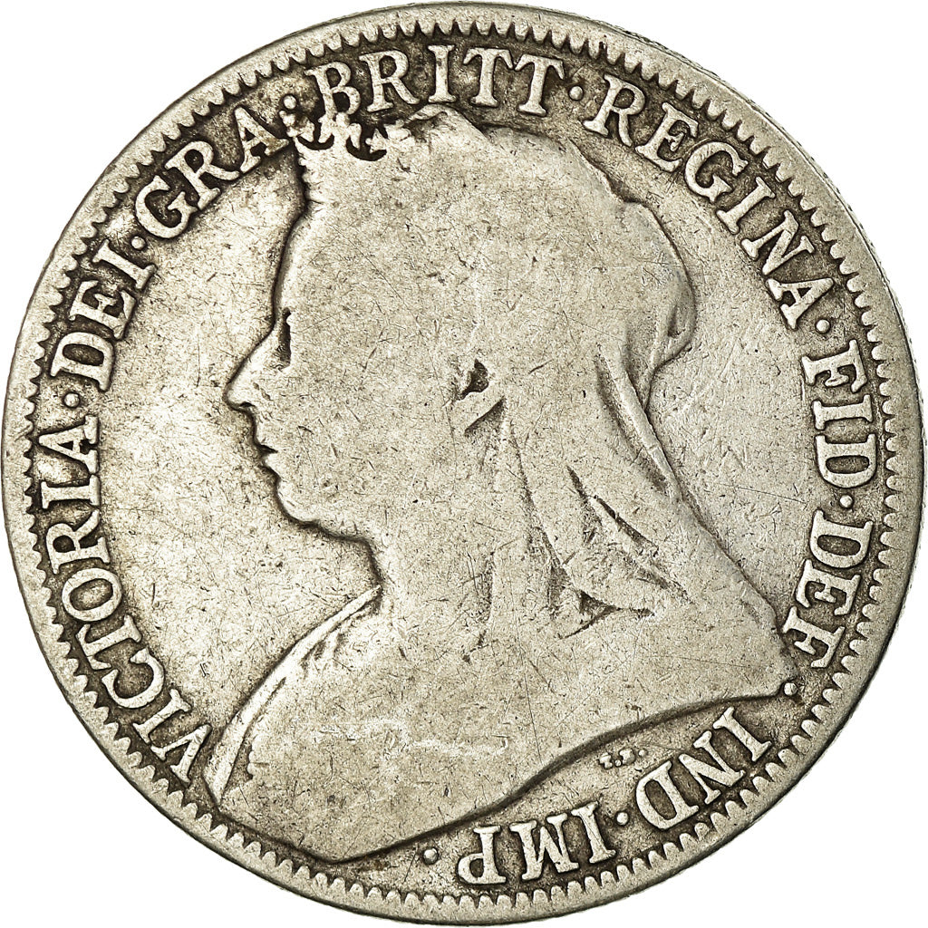 Coin, Great Britain, Victoria, Florin, Two Shillings, 1896, F(12-15), Silver