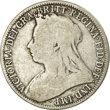 Coin, Great Britain, Victoria, Florin, Two Shillings, 1896, F(12-15), Silver