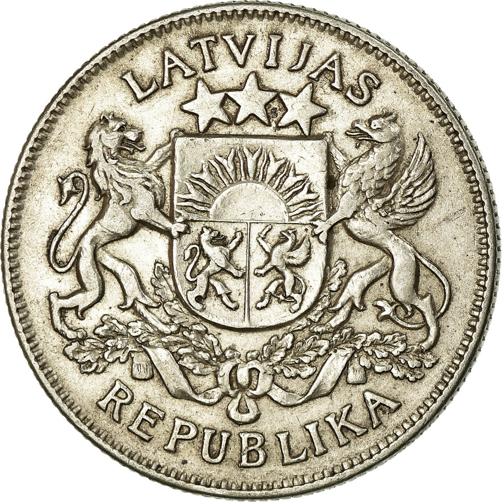 Coin, Latvia, 2 Lati, 1925, EF(40-45), Silver, KM:8