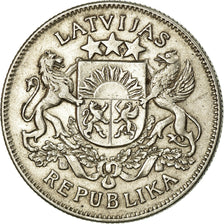 Coin, Latvia, 2 Lati, 1925, EF(40-45), Silver, KM:8