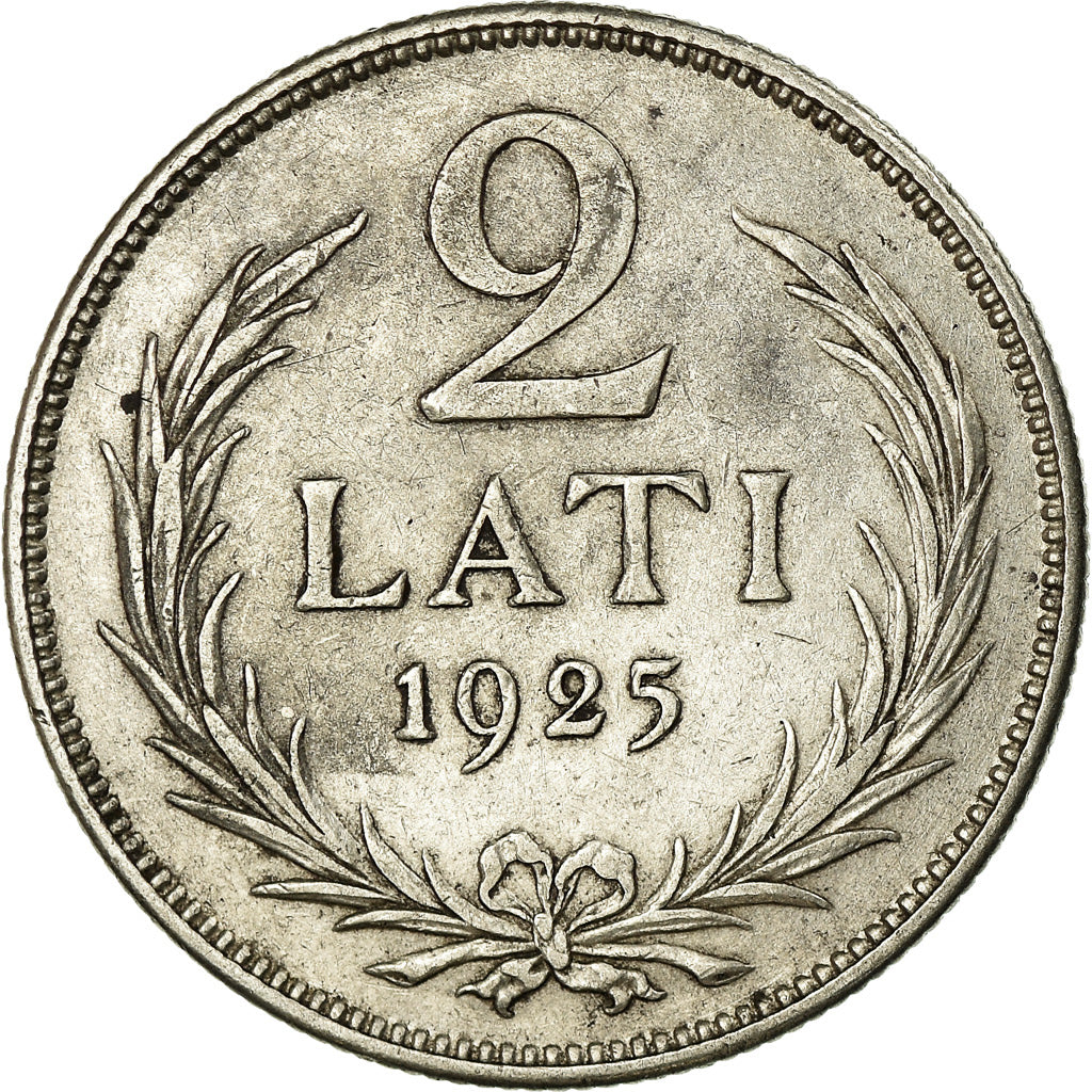 Coin, Latvia, 2 Lati, 1925, EF(40-45), Silver, KM:8
