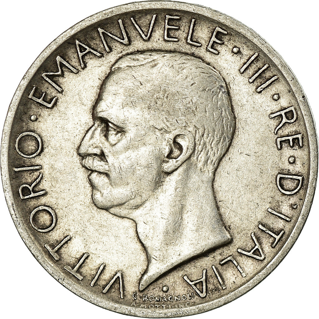 Coin, Italy, Vittorio Emanuele III, 5 Lire, 1927, Rome, EF(40-45), Silver