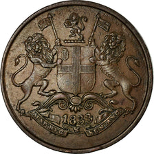 Moneda, INDIA BRITÁNICA, BOMBAY PRESIDENCY, 1/4 Anna, Paisa, 1833, Calcutta