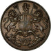 Moneda, INDIA BRITÁNICA, 1/2 Anna, 1835, Bombay, MBC+, Cobre, KM:447.1