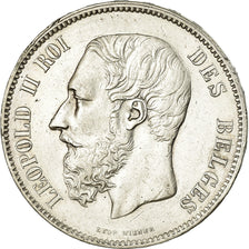 Coin, Belgium, Leopold II, 5 Francs, 5 Frank, 1868, AU(50-53), Silver, KM:24