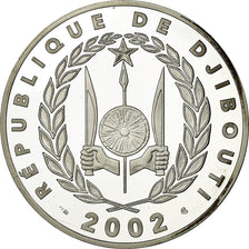 Moneda, Yibuti, 250 Francs, 2002, Paris, FDC, Plata, KM:41