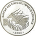 Coin, Central African States, 1000 Francs, 2002, MS(65-70), Silver