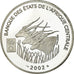 Munten, Staten van Centraal Afrika, 1000 Francs, 2002, FDC, Zilver