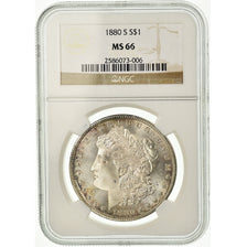 Moneta, USA, Morgan Dollar, Dollar, 1880, San Francisco, NGC, MS66, MS(65-70)