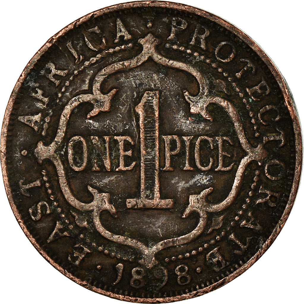 Coin, EAST AFRICA, Victoria, Pice, 1898, VF(30-35), Bronze, KM:1