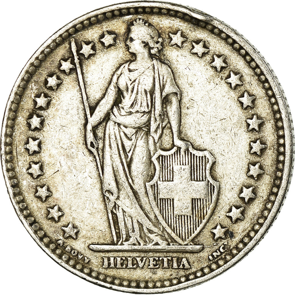 Coin, Switzerland, 2 Francs, 1939, Bern, VF(30-35), Silver, KM:21