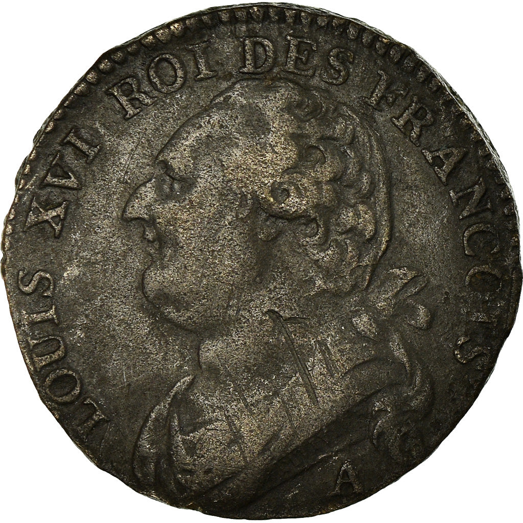 Coin, France, Louis XVI, 12 Deniers, 1791, Paris, VF(30-35), Métal de cloche