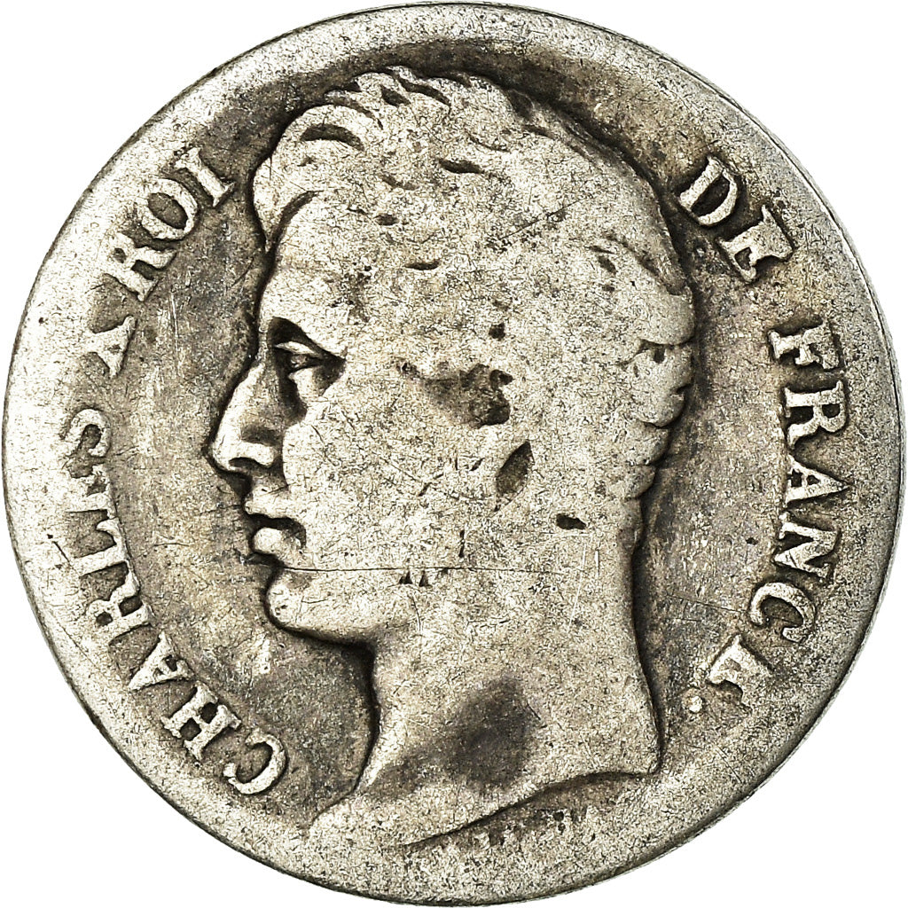 Coin, France, Charles X, 1/2 Franc, 1829, Rouen, F(12-15), Silver, Gadoury:402