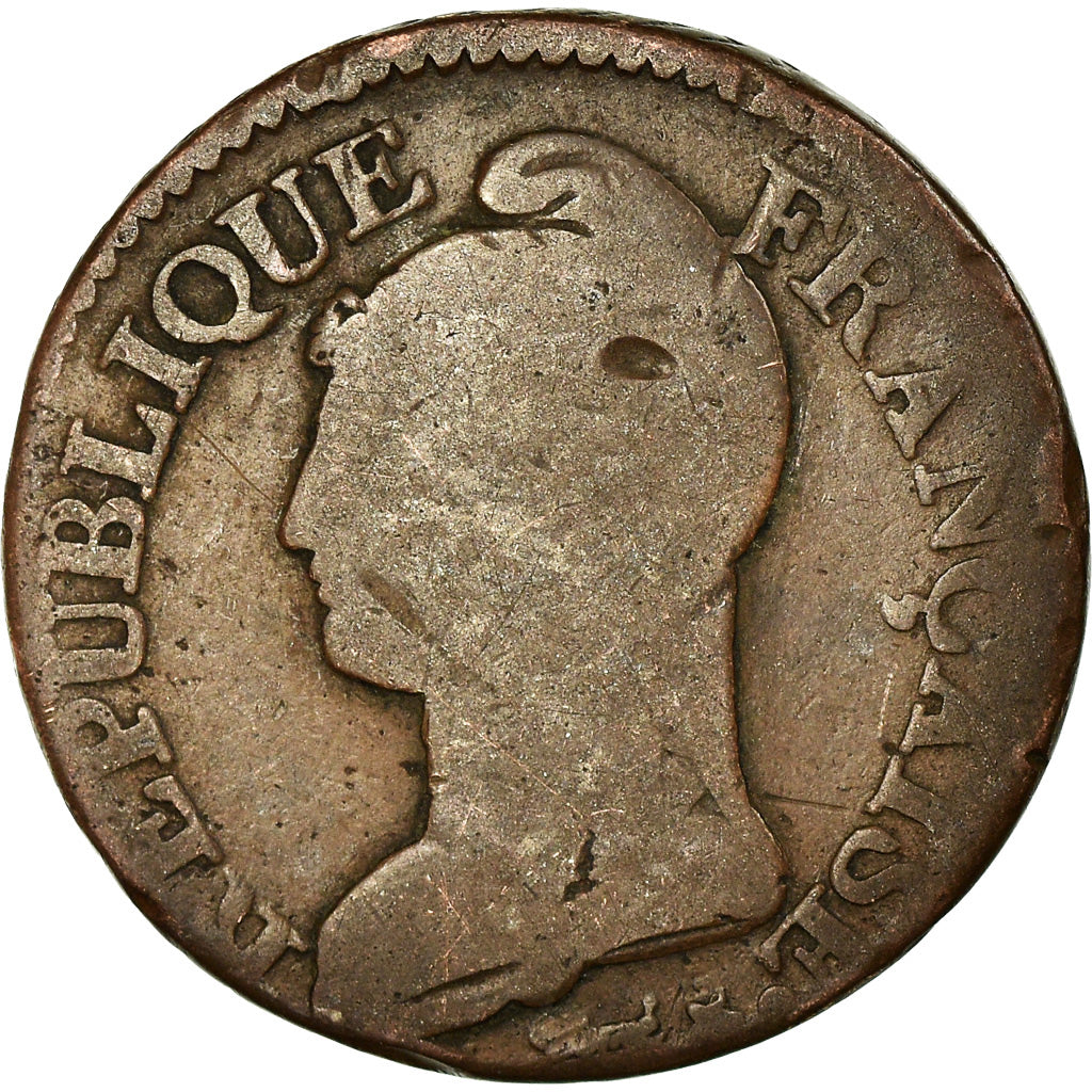 Monnaie, France, Dupré, 5 Centimes, An 8 ou 9, Genève, TB, Bronze