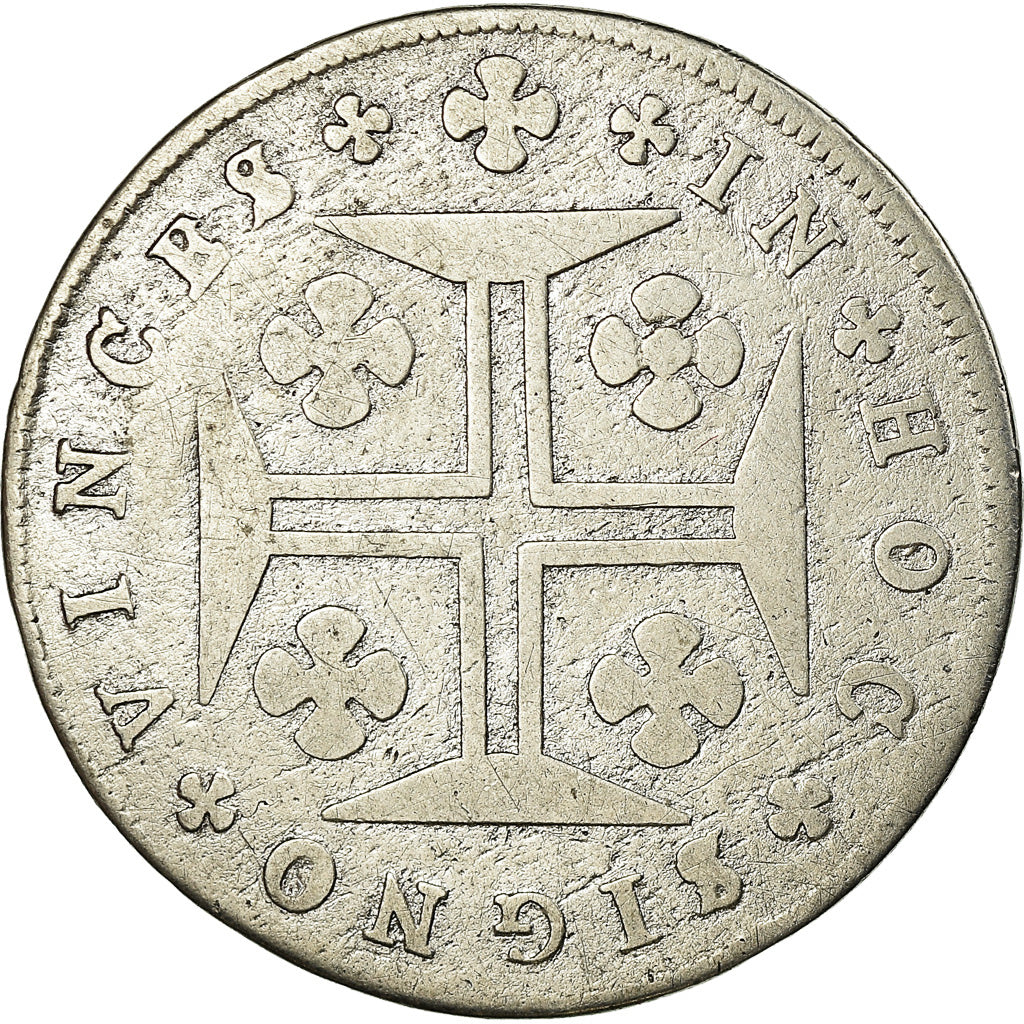 Moneta, Portogallo, Maria I and Pedro III, 200 Reis, 12 Vintens, 200 = 240 Reis