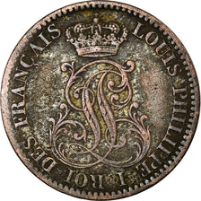 Coin, FRENCH GUIANA, Louis-Philippe, 10 Centimes, 1846, Paris, VF(20-25)