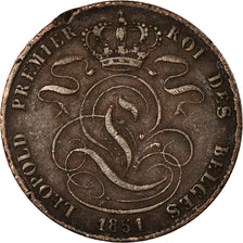 Coin, Belgium, Leopold I, 5 Centimes, 1851, VF(30-35), Copper, KM:5.1