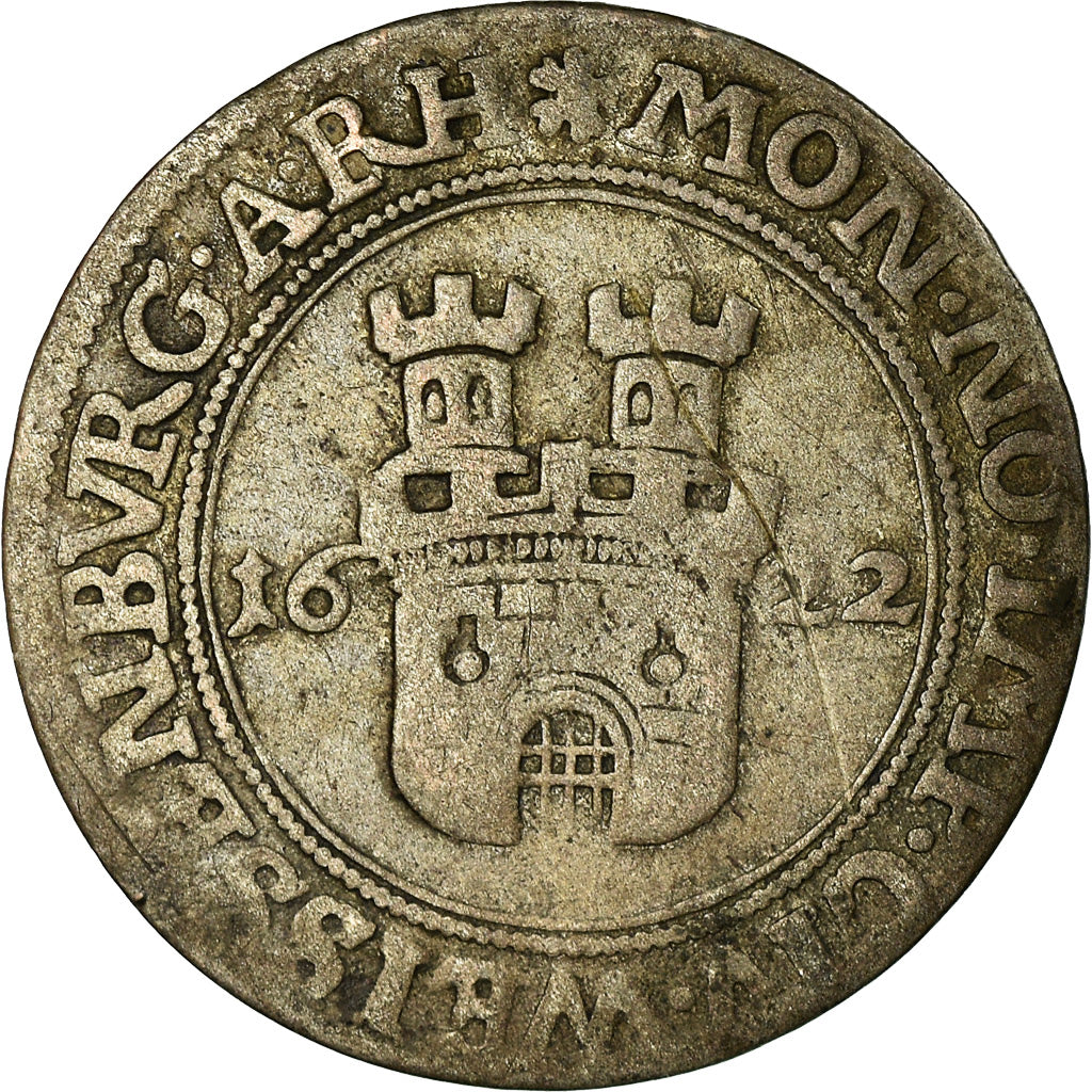 Münze, Deutsch Staaten, WEISSENBURG, 12 Kreuzer, Dreib, 1622, S, Silber, KM:12