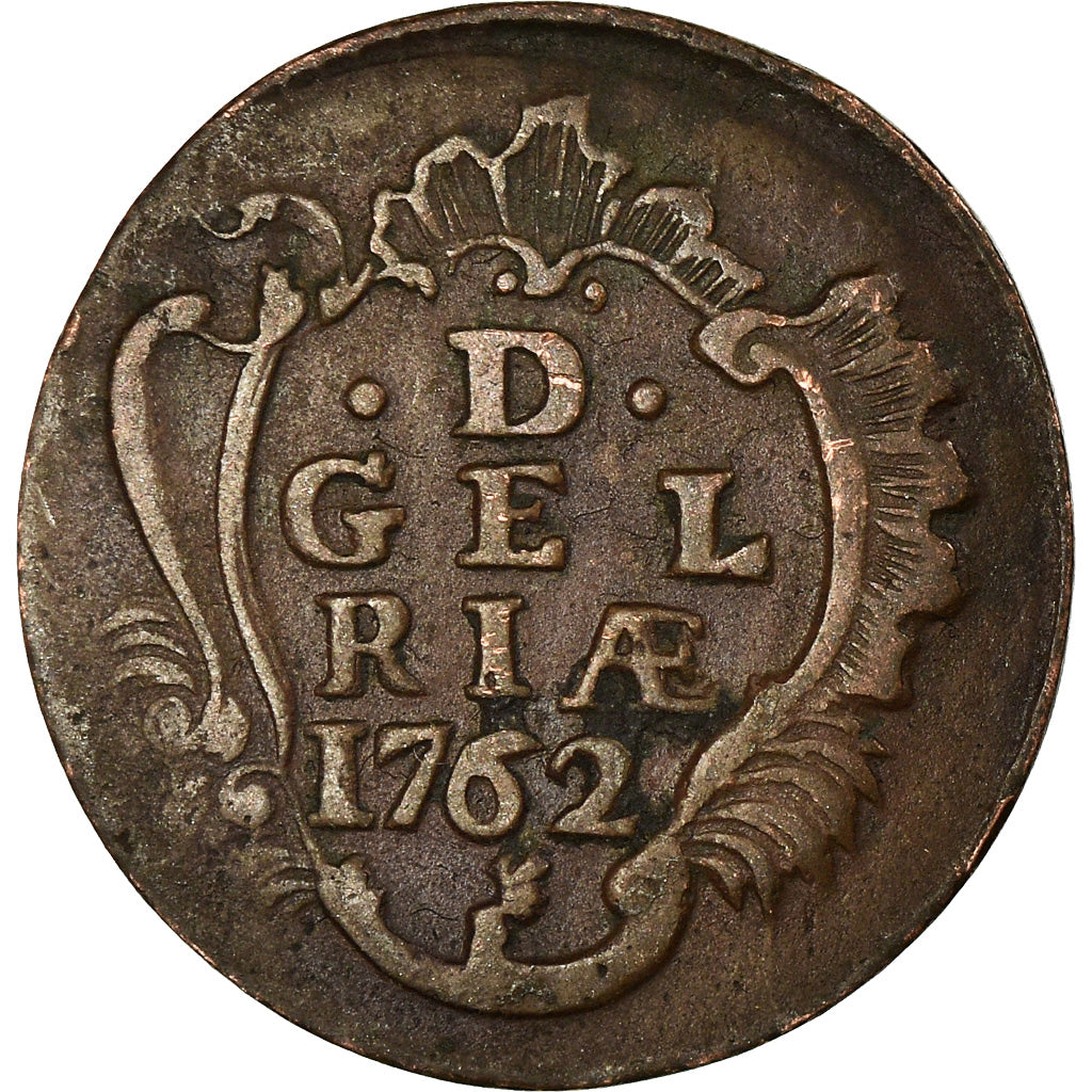 Coin, Netherlands, GELDERLAND, Duit, 1762, EF(40-45), Copper, KM:93