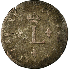 Monnaie, France, Louis XV, Double Sol, 1739, Strasbourg, TB, Billon, Gadoury:281
