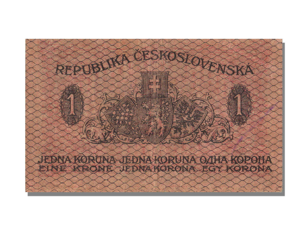 Czechoslovakia, 1 Koruna, 1919, KM #6a, 1919-04-15, AU(55-58), 246