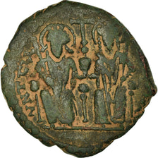 Monnaie, Justin II, Follis, 572-573, Antioche, TTB, Cuivre, Sear:379