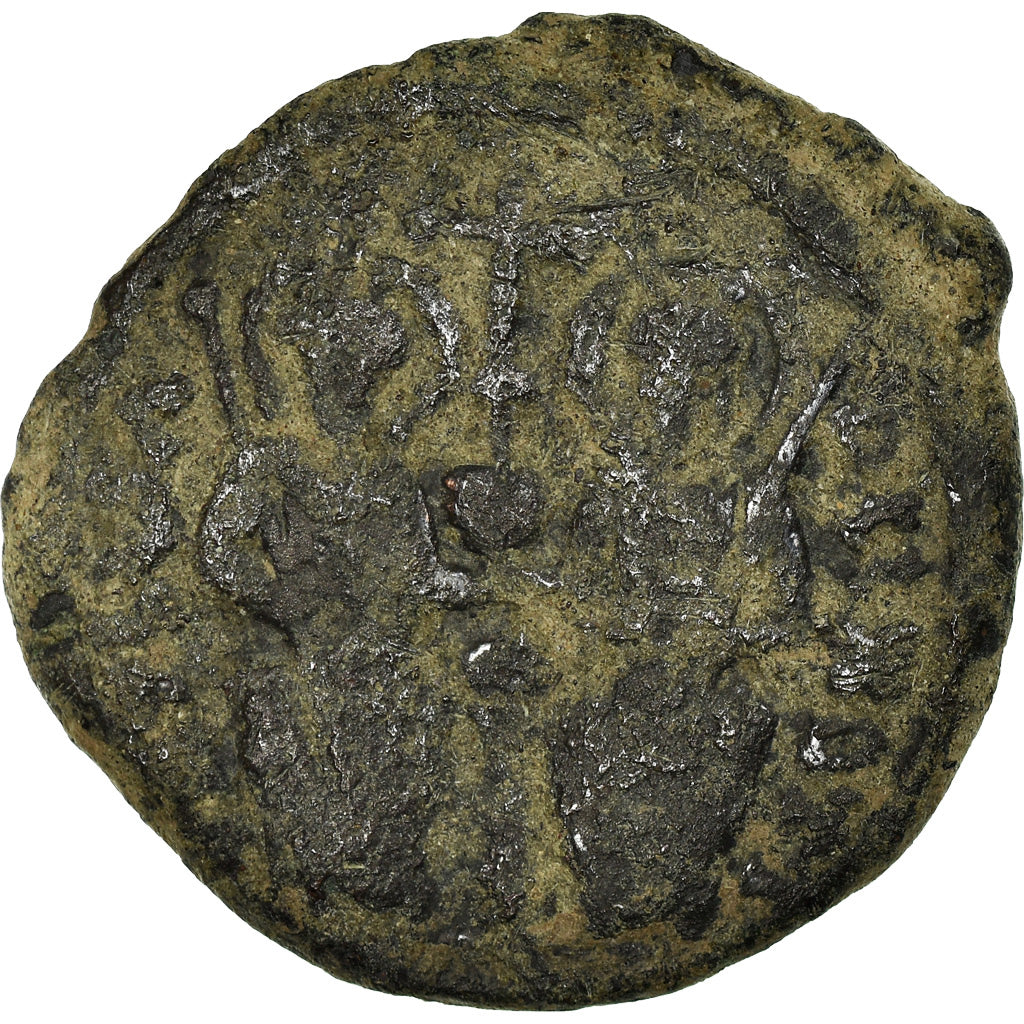 Moeda, Justin II, Follis, 571-572, Antioch, VF(20-25), Cobre, Sear:379